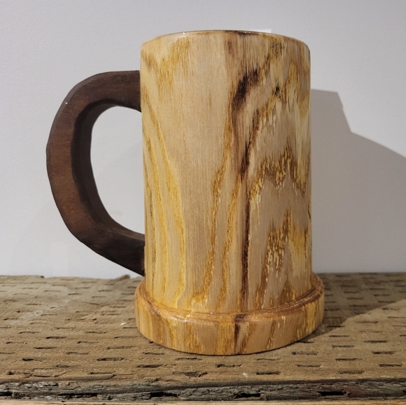 Hand Made AspenWood Mug with Walnut Handle - Picture 2 of 3